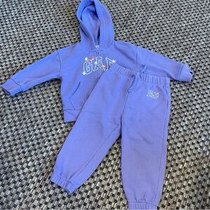 Baby GAP Purple Zip Up Hoodie and Jogger Set